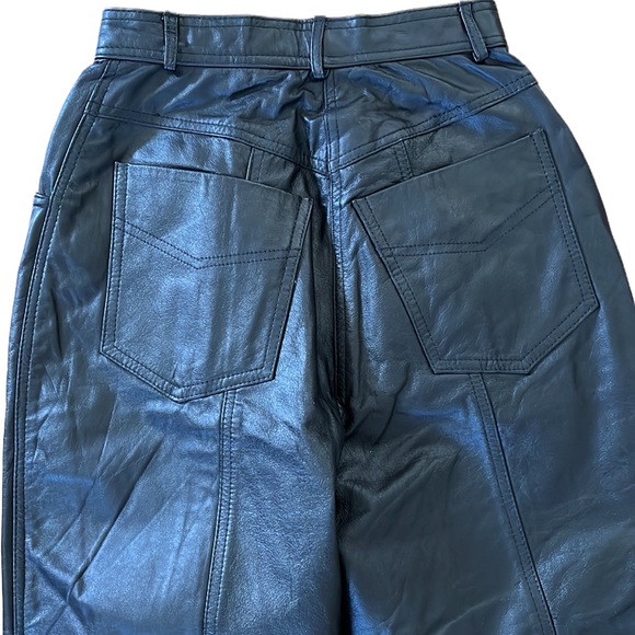 Black LEATHER Styles To Go Pants~sz 4 - Picture 5 of 8